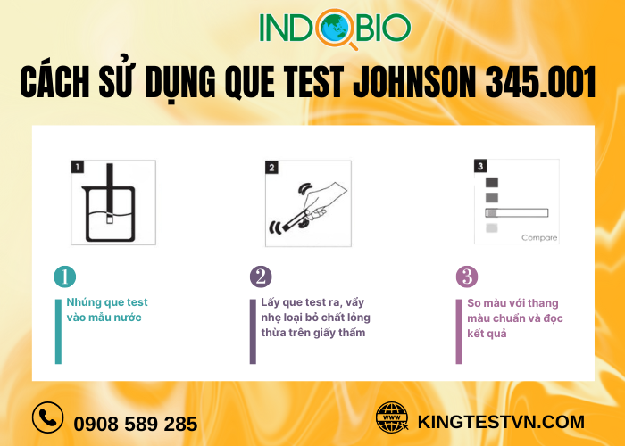 Cách sử dụng que test Nitrat Johnson 345.001